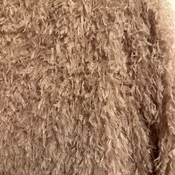 Lauren Conrad Shaggy Pink Cardigan - Picture 4 of 5